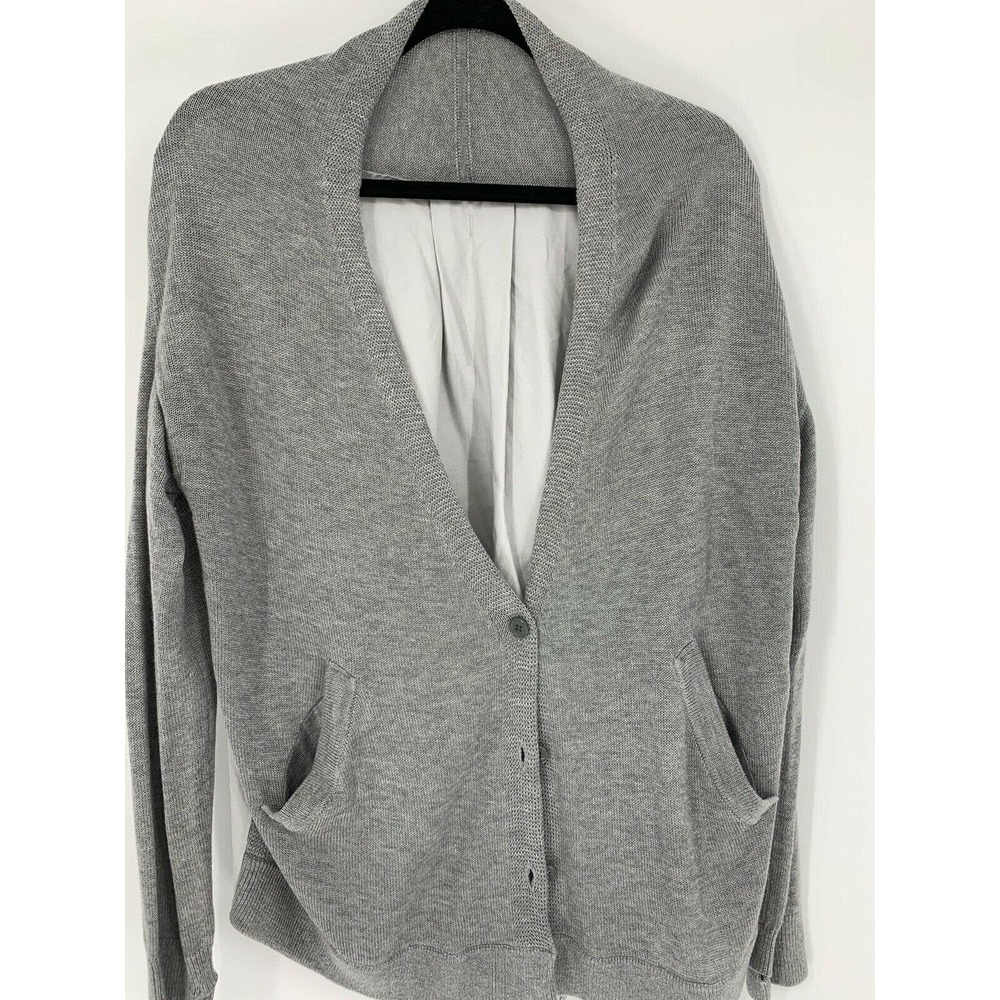 Lululemon grey knit And Silk cardigan Sz 10